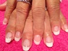 Pink And White Sculpted Acrylic Xxx