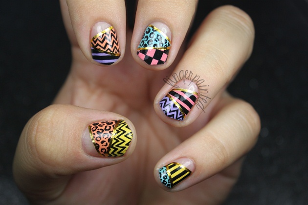 Colorful Mix n Match Pattern Nails