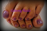 Glittered toes