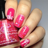 Pink Rose Nail Art