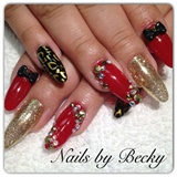 Red and gold bling