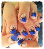 blue with black bows.