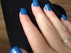 Dark Blue Nail Polish With Sparkle Nails