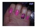 Pink abstract zebra