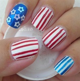 Easy 4th of July Nail Art