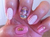 knit/sweater nail with pink