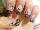 Crackle and flowers 