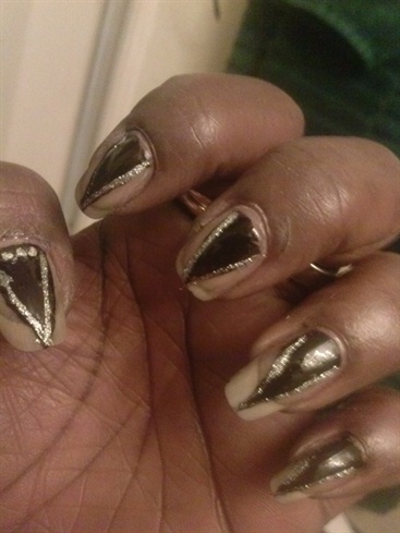 Black And Silver Nails