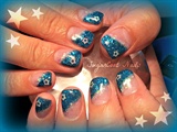 blue sparkly stars