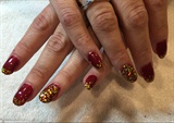 Red With Gold Glitter