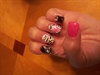 Girly zebra nails