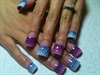 purple and blue with netting