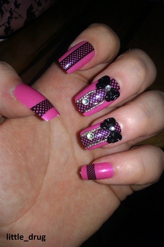 Pink and black