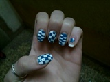 White &amp; Blue nails...