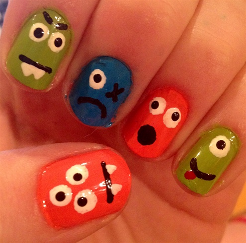 Cute Monster Nails