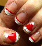 Santa Hat Nails
