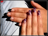 black french and purple glitters