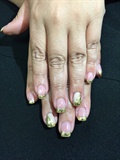 French Gold Nails