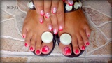 Matching nails  and pedicure