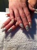 Silver Glitter Nails