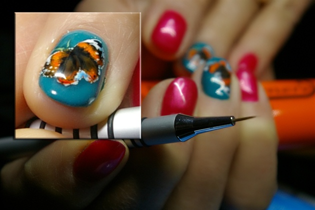 Butterfly on nails