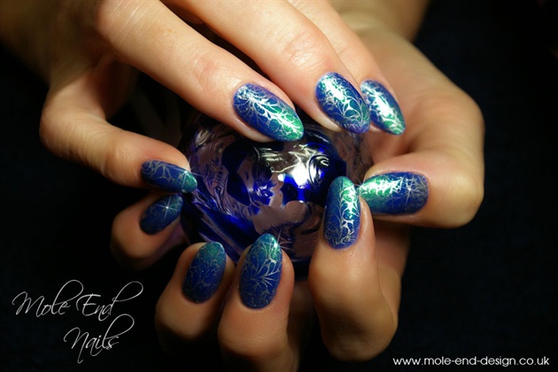 Uberchic Stamped Mermaid Nails