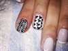 French with pied de poule nail art