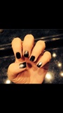 Black And Silver Ombr&#233; Nails 