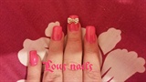 Pink With A Bow Gel Nails
