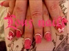 Gel Nails With Pink Bow 