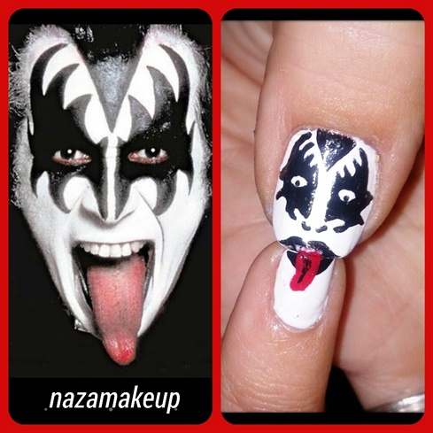 Gene Simmons on my nails!!!