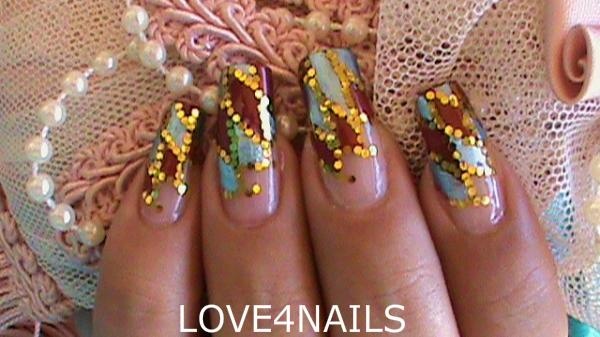 Gold Glitter Nail Art for Short Nails - wide 4