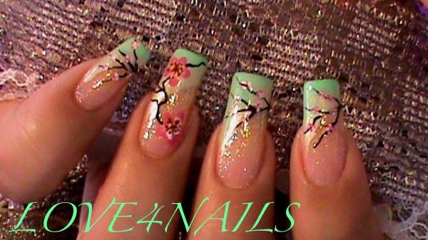 6. Cherry Blossom Gel Nail Design - wide 3