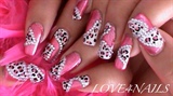 Pink Leopard Princess Nail Art
