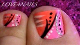 Abstract Toe Nail Art Design