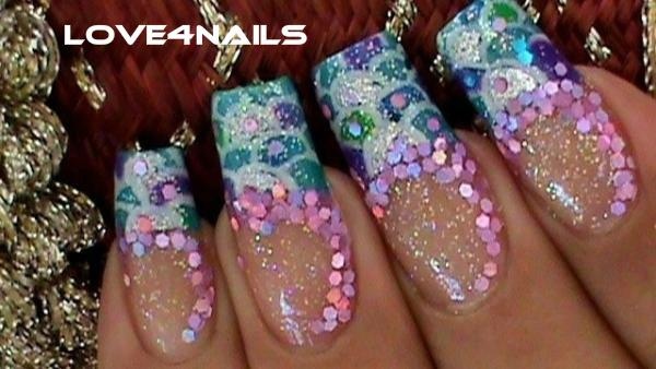 mermaid tail nail art