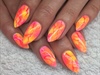 Neon Marble nails