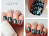 nail art stamping bleu
