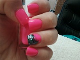 natural acryli pink nail.(: