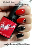 Red &amp; Black nail art