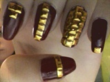 Gold studded nails