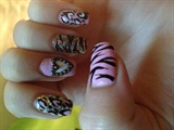 Girly Animal Print Nails