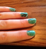 Turquoise Speckled Nails Of Joy