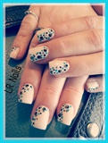 White with dots