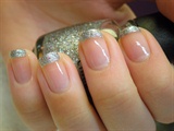 Silver Glitter French inspired by