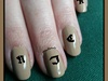 nude nails with initials
