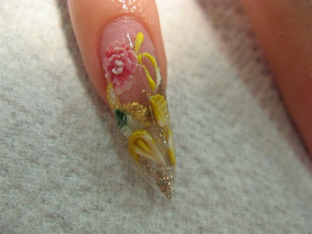 8. 3D Flower Nail Art Tutorial with Acrylic Paint - wide 4