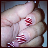 Acrylic candy canes.