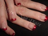 Free sculpted acrylic red french tip