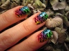 Rainbow Zebra Nail Art